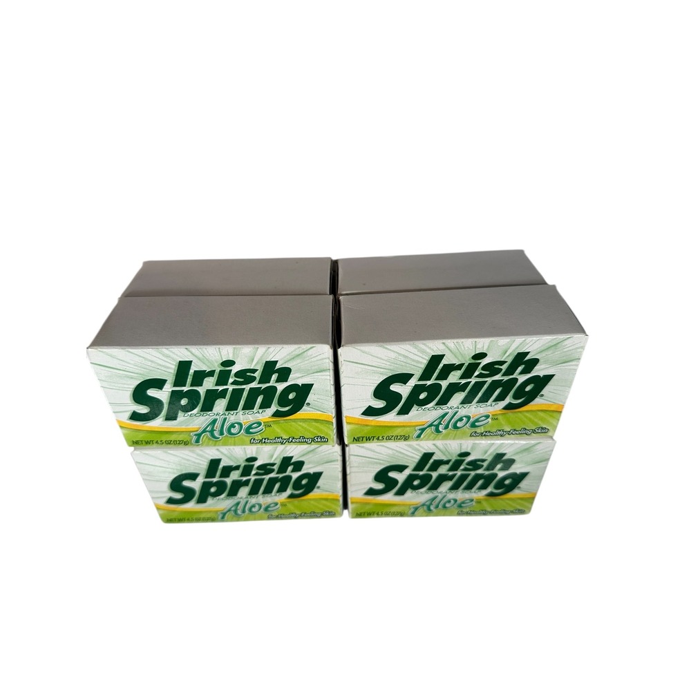 Irish Spring‎ Aloe Soap 8 Bars Discontinued 4.5oz Each Vintage 2000s Sealed - Picture 2 of 4